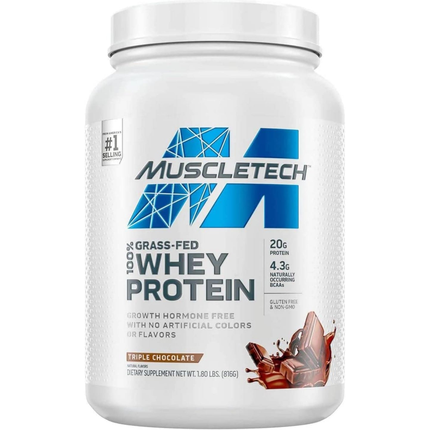 MuscleTech Grass Fed Whey Protein Powder 草飼乳清蛋白粉(1.8磅裝)