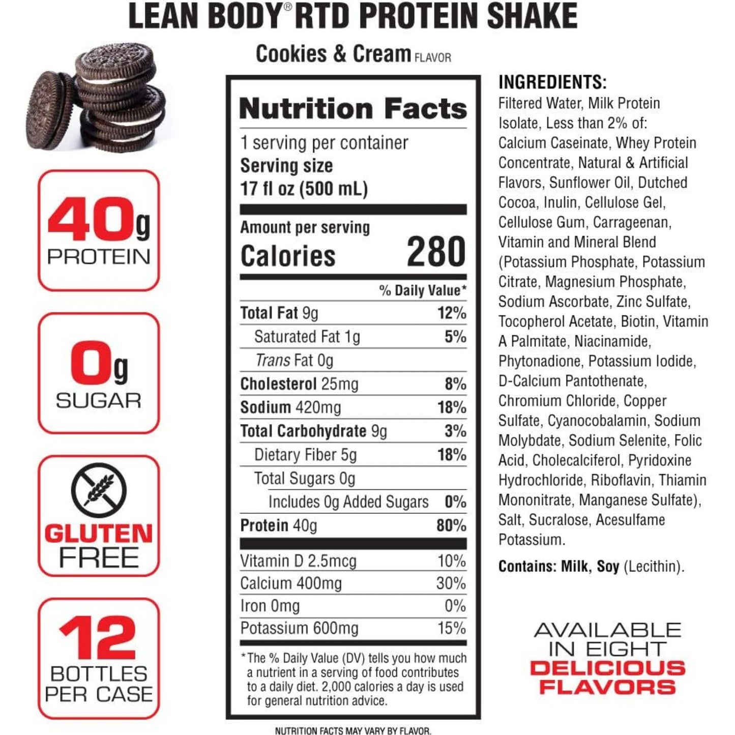 [Multiple Flavors] LABRADA Lean Body Protein Shake