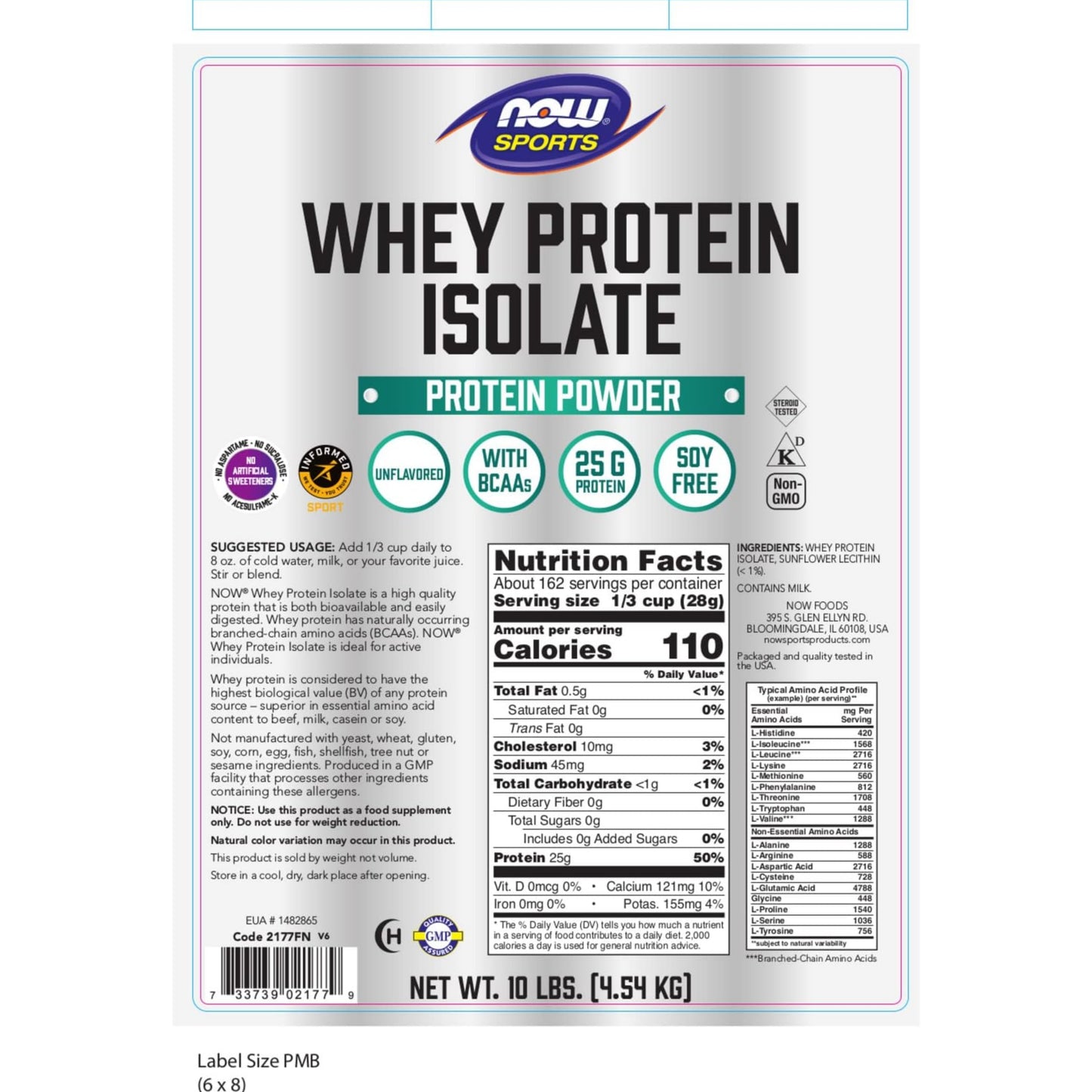 NOW Sports Whey Protein Isolate 乳清分離蛋白粉