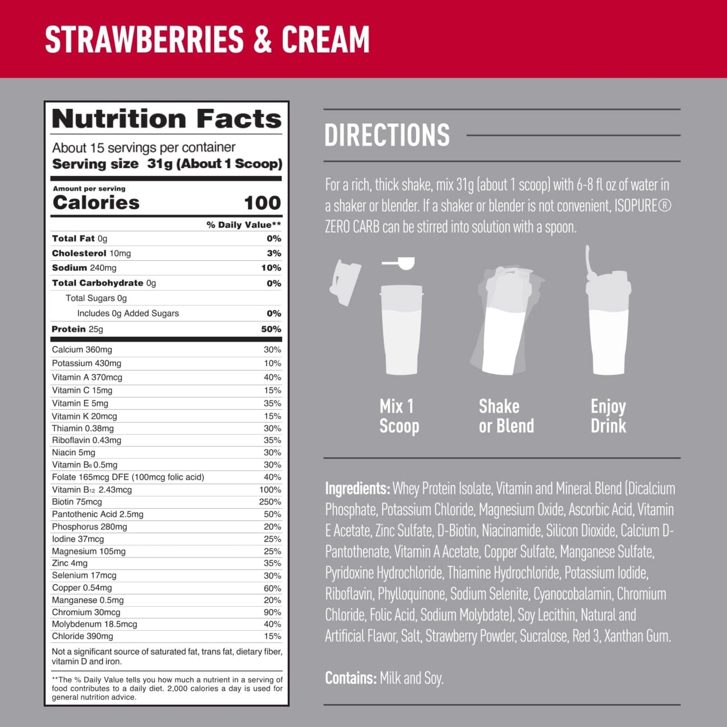 [Multiple Flavours] Isopure Low Carb Whey Isolate Protein Powder