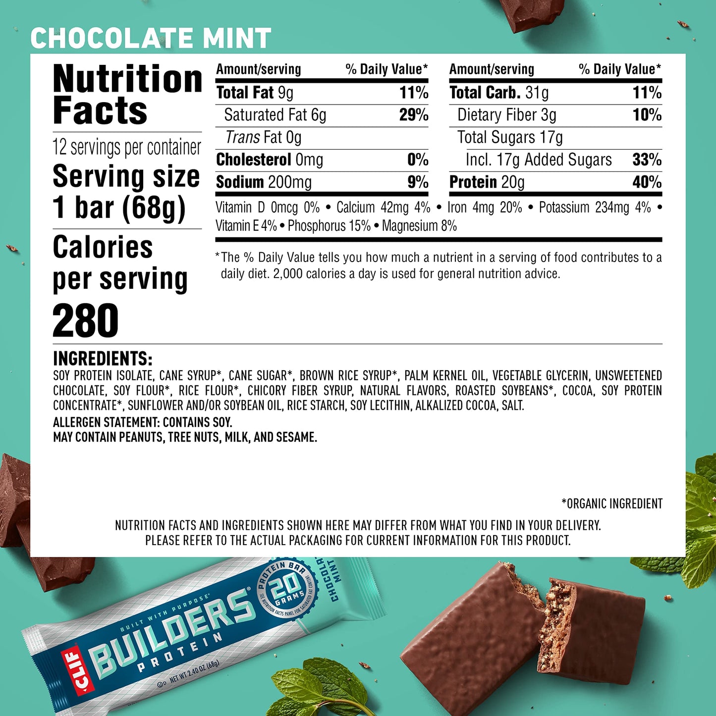 [Multiple Flavours] Clif Builders Protein Bar